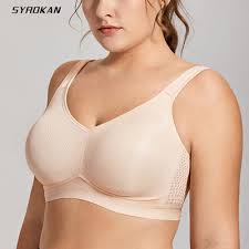 Us 16 14 15 Off Syrokan Womens High Impact Support Wirefree Plus Size Sports Bra In Sports Bras From Sports Entertainment On Aliexpress Com