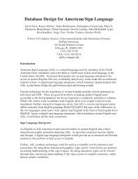 Computer science + geography & geographic information science. Pdf Database Design For American Sign Language