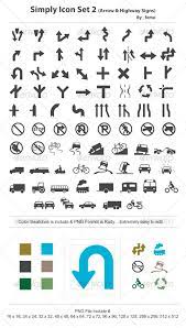 Simply Icon Set 2 Arrow Highway Signs Highway Signs Icon Set Icon
