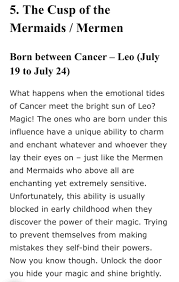With leo as his cusp, he tends to feel things that much deeper. Cusp Of Oscillation Cancer Facts Intuition Quotes Cancer Leo Cusp