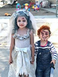 Well, my daughter gabbie being a girl, was still unsure of what she wanted to be for halloween. Zombie Bride And Chucky Halloween Costume Contest