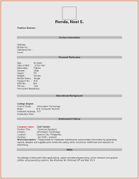 To do this, you have to furnish information concerning your competence, academic qualifications, and work experiences. Curriculum Vitae Blank Form Pdf Resume Resume Sample 5777