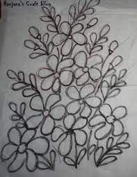 Stack several puffs together and sew them at the middle. Design Pattern Of The Week Floral Design For Fabric Painting Ranjana S Craft Blog