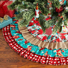 New Pioneer Woman Christmas Ruffle Tree Skirt Floral New For 2020 48 Diameter Ebay Ruffled Tree Skirt Black Christmas Trees Large Christmas Tree