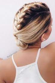 Braided Hairstyle Braided Updo French Braid Mohawk Easy Hairstyles Simple Hairstyles Short Updo Mediu Easy Hairstyles Braided Hairstyles Easy Hair Styles