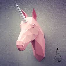 04 Paper Unicorn Head Printable Digital Template Etsy Paper Crafts Diy Printables Unicorn Head