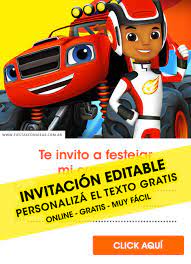 Get party guests fired up with these blaze and the monster machines invitations. 6 Free Blaze And The Monster Machines Birthday Invitations For Edit Customize Print Or Send Via Whatsapp Fiestas Con Ideas