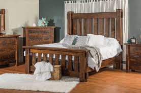 Flowing curves and ornate embellishments are a part of this seemingly 'over the top' and yet stunning vanity set. Brinkley Rustic Bedroom Set Countryside Amish Furniture