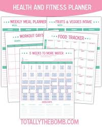 Free Printable Health And Fitness Planner For Exercise Healthandfitness Fitness Planner Printable Fitness Planner Free Fitness Planner
