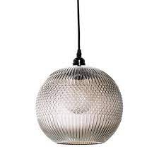 mandie grey textured glass pendant light hanglamp lampen glas