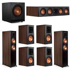 Klipsch 7 1 Walnut System 2 Rp 6000f Floorstanding Speakers 1 Klipsch Rp 404c Center Speaker 4 Kl Surround Speakers Portable Projector Screen Mini Projectors