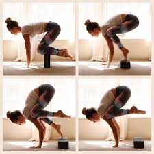 Stephynow Tuesday Yoga Tidbits Crow Pose Prep Yourself To Take Flight Start By Propping Yourself On Blocks L Easy Yoga Workouts Yoga Poses Yoga Postures