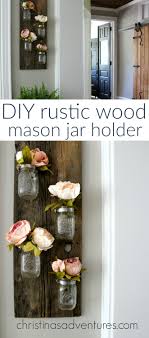 Diy Wood Mason Jar Holder Christinas Adventures Mason Jar Holder Mason Jar Diy Rustic Diy