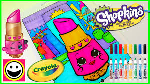 Lippy lips is a pink tube of lipstick with a blue. Shopkins Coloring Pages Lippy Lips Crayola Coloring Book Color With Me Speed Coloring Youtube