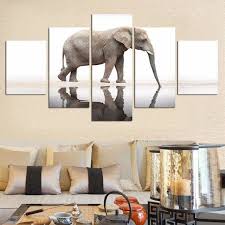 Tableau Animaux Elephant Elephant Savane Tableau Elephant Salon Moderne Decoration Murs Blancs