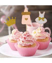 24 Pcs Baby Girl Cupcake Toppers For Baby Shower Birthday Party Cupcake Decoration Baby Girl Cf18lg86myr Girl Cupcakes Baby Girl Cupcakes Baby Shower Cake Decorations