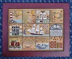 A block for each month featuring a scene from hawk run hollow. Carriage House Samplings Shores Of Hawk Run Hollow Cross Stitch Pattern 123stitch