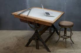 1920s Industrial Oak Iron Drafting Table 20th Century Vintage Industrial Modern50 Style Drafting Desk Light Table Desk