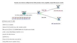 Router On A Stick Configuration Juniper Cisco Vyatta Brezular S Blog