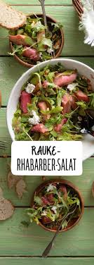 Rauke Rhabarber Salat Mit Ziegenkase Rezept Salat Mit Ziegenkase Rhabarber Salat