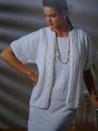 The neckline is higher and would look great if worn with a jacket. Needlecrafts Yarn Vintage Bed Jacket Sweater Short Crop Top Knitted Pttrn Crafts Marketplatforms Com