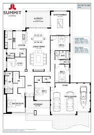 Four bedrooms house with a garage. Floor Plan Friday Open Living With Triple Garage House Plans Australia 4 Bedroom House Plans Floor Plan 4 Bedroom