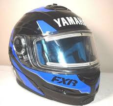 yamaha fuel helmet by fxr snowmobile helmet size xl blue and