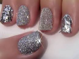 The shimmery tip on each. 40 Pretty Silver Nail Art Designs Nail Design Ideaz