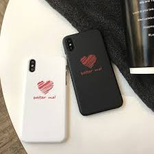 Love Heart Letter Better Me Hard Tpu Black Case For Iphone Bff Phone Cases Iphone Bff Phone Cases Iphone Phone Cases
