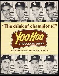 Can T Go Wrong With Yoo Hoo Chocolate Drink Vintage Baseball Baseball New York Yankees
