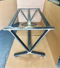 V Shaped Dining Table Base Super Heavy Duty Industrial Table Etsy In 2020 Dining Table Bases Steel Table Base Industrial Table Base