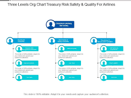 Three Levels Org Chart Treasury Risk Safety And Quality For