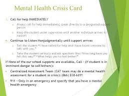 Use faculty office hours and student services to ask questions and receive support. Mental Health In High Schools Amanda La Pera