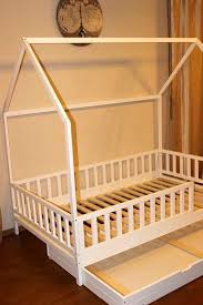 Painted With Eco Paint Toddler Bed Children Bed Montessori Bed Kid Bed Wood Bed Children Home Nursery Crib Kids Bedroom Floor Bed Kid Beds Toddler Bed Modern Kids Beds