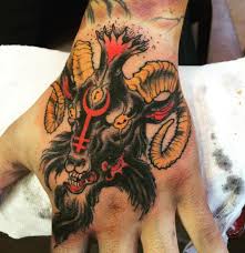 Goat Head On Hand Tattoo Tatuagens Impressionantes Tinta Para Tatuagem Tatuagem