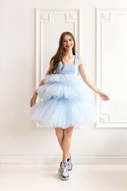 Baby Blue Tutu Dress Women Tulle Wedding Dress Blue Prom Etsy