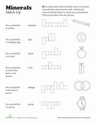 Mineral Match Up Worksheet Education Com Science Worksheets Worksheets For Grade 3 4th Grade Science