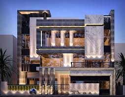 Private Villa In Kuwait City New Classic On Behance In 2020 House Gate Design Exterior Design House Architecture Design
