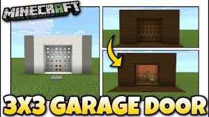Minecraft 3x3 Garage Door Redstone Tutorial Works On All Versions Garage Paneling Ideas 79722212 Old Car Garage Doors Garage Minecraft House Designs