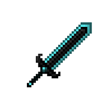 Piq Pixel Art Diamond Sword 100x100 Pixel By Someone Minecraft Sword Pixel Art Minecraft Pixel Art