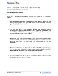 Addition and subtraction vocabulary and language. Mixed Addition And Subtraction Word Problems For Grade 3 Fill Online Printable Fillable Blank Pdffiller