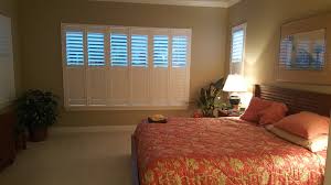 The blades of the shutters can be tilted to provide all of the privacy and peace of mind you require: Master Bedroom Shutters Made In The Shade