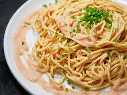Creamy Mentaiko Pasta With Fresh Spaghetti All Day I Eat Like A Shark Recipe Mentaiko Pasta Easy Japanese Recipes Gourmet Recipes