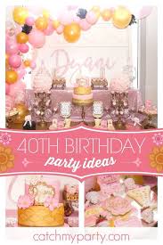 Decoration 40th Birthday Party Ideas For Women Forty Shades Of Fabulous Birthday Dyani S Forty Shades Of Fabulous Catch My Party 40th Birthday Decorations 40th Birthday Party Decorations 40th Birthday Cupcakes