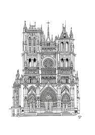 cathedrale d amiens coloriage maison de