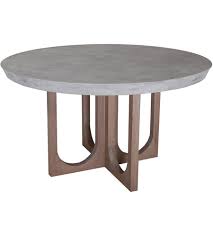 Concrete has a white finish. Dimond Home 7011 1497 Innwood 54 Inch Waxed Concrete And Blonde Stain Outdoor Dining Table Round