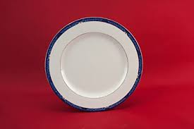 Teller und vorlegeplatten mit blauem doppelrand, becher, tassen, krüge und andere porzellanteilen mit einem blauem rand. 6 Weiss Retro Porzellan Isadora Giesche Speisetellern Esstisch Elegante Vintage Gericht Kuche 20 Jahrhunderts Polish Ls Amazon De Kuche Haushalt Wohnen