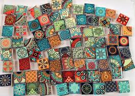 Ceramic tiles for mosaic art. Ceramic Mosaic Tiles Bright Colors Medallions Moroccan Tile Etsy Mosaic Art Mosaic Tiles Ceramic Mosaic Tile