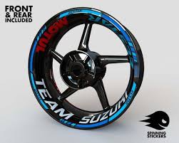 Standard Rim Stickers Kit Team Suzuki Ecstar Motogp Wheel Etsy In 2020 Sticker Kits Hayabusa Motorcycle Decals