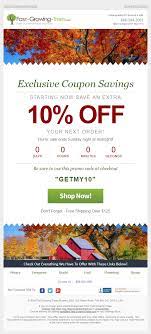 Countdown Timer And Coupon Discount Code From Fast Growing Trees Email Marketing Emailmarketing Fast Growing Trees Fast Growing Evergreens Buy Trees Online